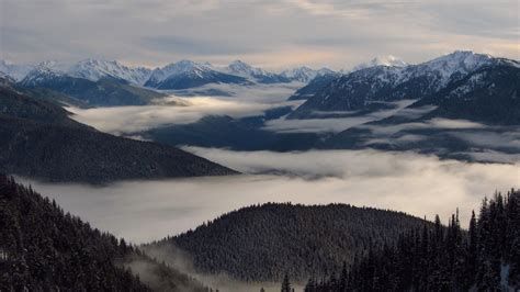 Mountains Landscape Nature Clouds Mist Snow Hd Hd Wallpaper