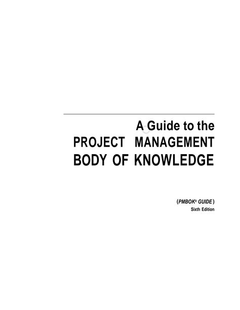Solution A Guide To The Project Management Body Of Knowledge Pmbok