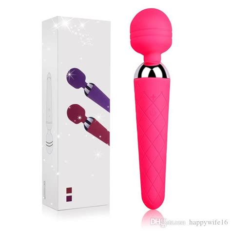 Cheap Usb Rechargeable Female Wand Massager Vibrator 20 Speed Modes Silicone Adult Sex Toys Wand