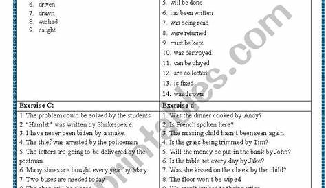Active and Passive Voice worksheet in 2021 | Active and passive voice