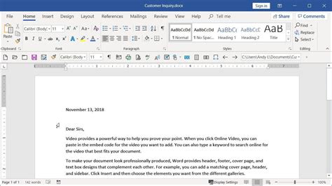 Basic Letter Layout Microsoft Word Basic Goskills