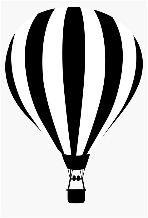 clip art baloon vector hot air balloon black and white hd png download kindpng