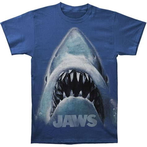 American Classics Jaws Mens Slim Fit T Shirt Blue