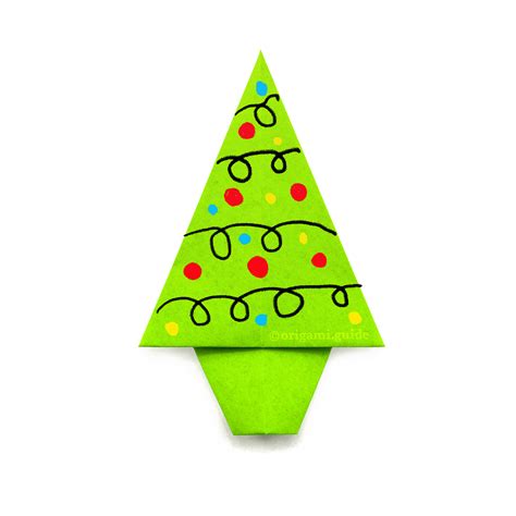 How To Make An Easy Origami Fir Christmas Tree Folding Instructions
