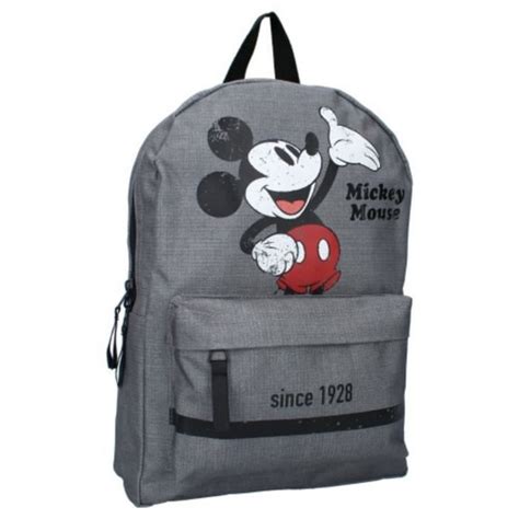 mybagstory Sac à dos Mickey Mouse Gris Enfant Ecole