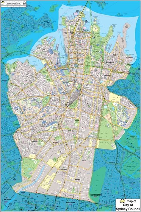 Sydney Council Local Government Area Large Map 115000 Lga