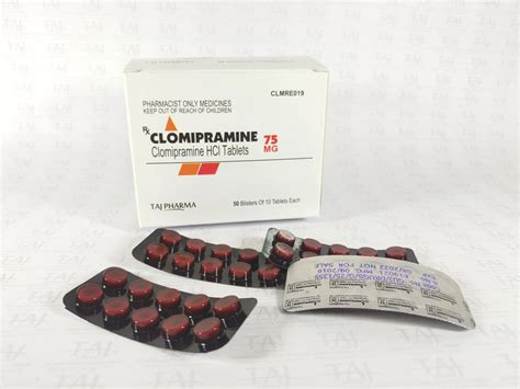 Clomipramine Hydrochloride Tablets 75mg Taj Pharma Taj Generics