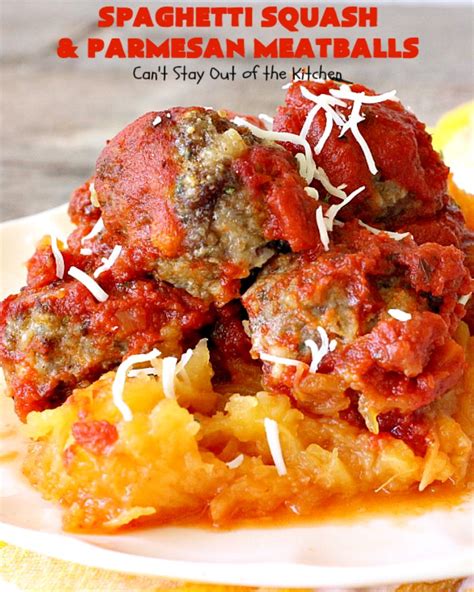 Spaghetti Squash And Parmesan Meatballs Cant Stay Out