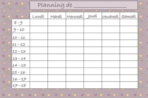 T L Charger Modele Planning Semaine Famille Excel Gratuit Logitheque