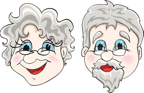 Cartoon Of A Curly Grey Hair Illustrations Royalty Free Vector