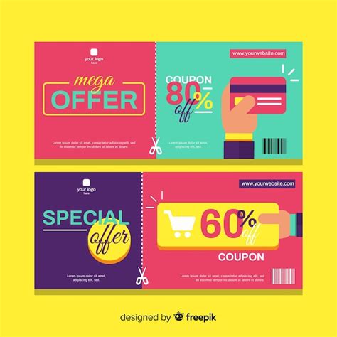 Free Vector Coupon Template For Sales