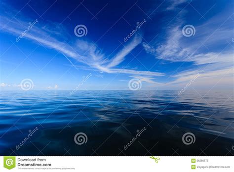 Beautiful Seascape Evening Sea Horizon And Sky Stock Image Image Of