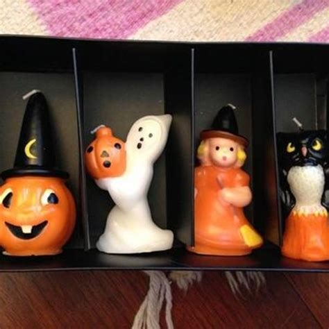 Halloween Figurines In A Box On A Table