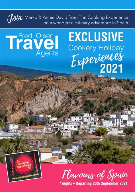 Fred Olsen Travel Agents Exclusive Cookery Holiday Experience 2021