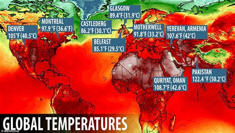 Maps Reveal Record Breaking Temperatures Across The World Daily Mail