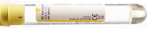 Bd Vacutainer Glass Acd Solution Tube With Yellow Closure Prodotti