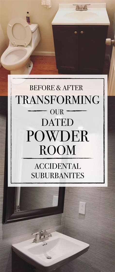 Before And After Bathroom Makeover Transforming Our Dated Powder Room