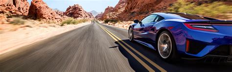 Acura Nsx Road Motion Blur Car Vehicle Dual Monitors Multiple