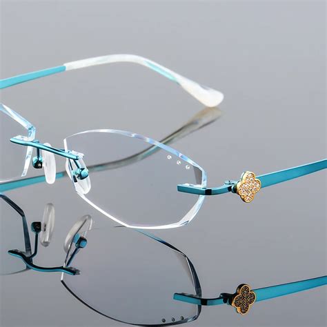 Pure Titanium Eyeglasses Rimless Optical Frame Prescription Spectacle Frameless Glasses For