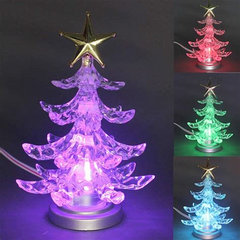 Christmas Tree Shape Color Changing Usb Led Night Light Lamp Christmas