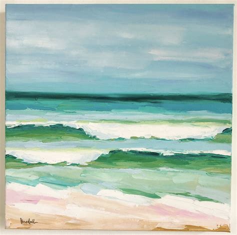 Watercolor Ocean Ocean Painting Abstract Painting Acrylic Blue