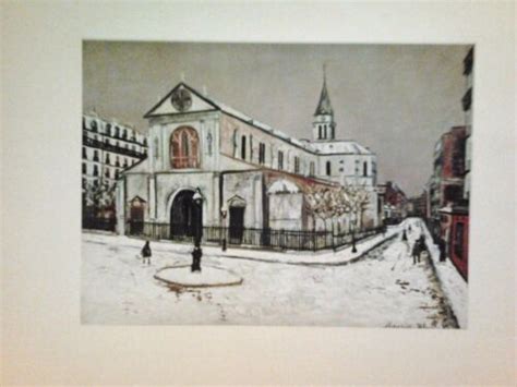 Notre Dame De Clignancourt Mini Print By Maurice Utrillo Ebay
