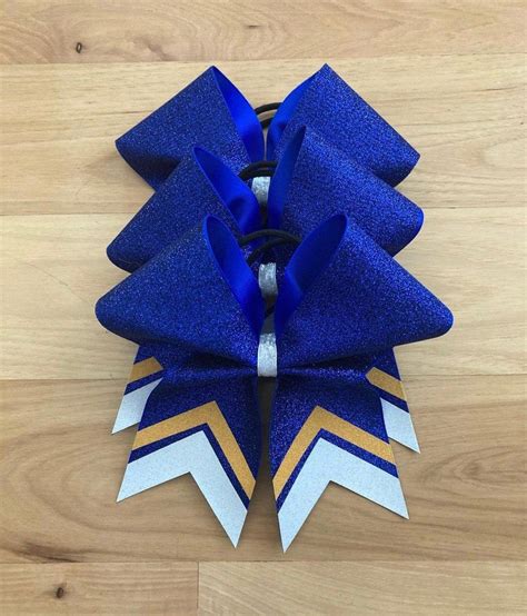 Custom Sideline Cheer Bow Made In Your Team Colors Price Listed Is Per Bow Glitter Bow Custom