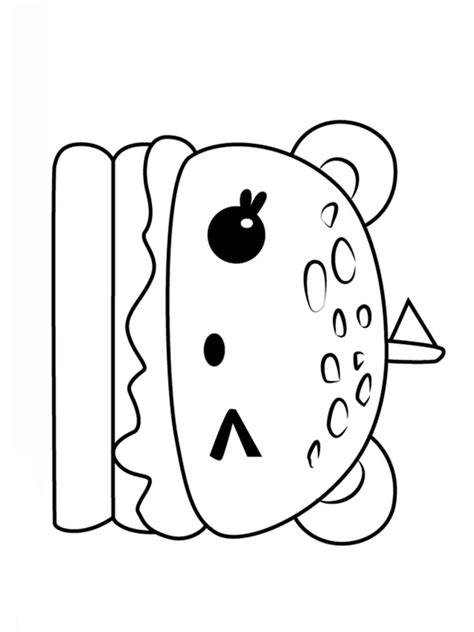 Cute Food coloring pages. Download and print Cute Food coloring pages