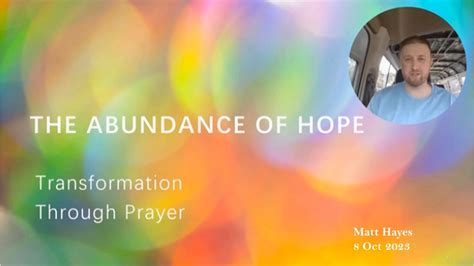 Transformation Through Prayer Abundance Of Hope Penrith Baptist Church