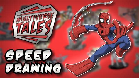 Speed Drawing Spider Man Multiverse Tales Style Youtube