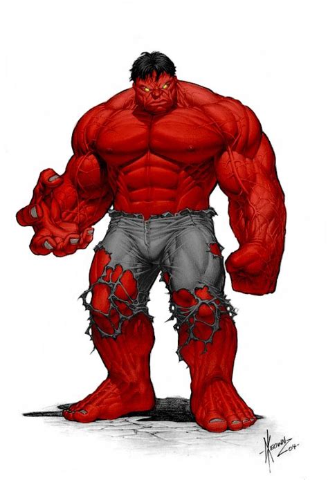Red Keown Hulk Colour By Subzerotolerance On Deviantart Red Hulk