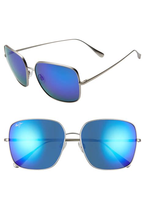 Maui Jim Triton 61mm Polarizedplus2 Mirrored Square Sunglasses