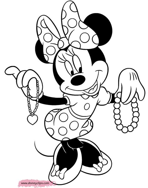 Minnie Mouse And Her Birthday Cake Coloring Page