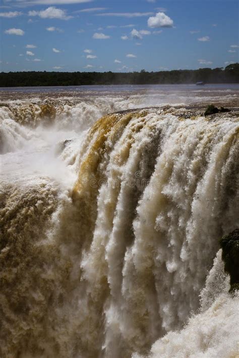 Iguazu Falls On The Border Of Brazil And Argentina Stock Image Image