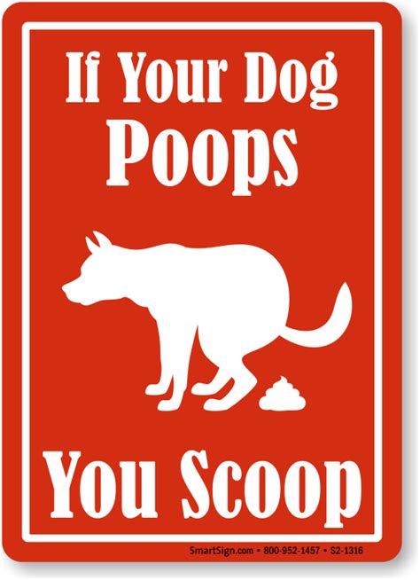 Pick Up Dog Poop Signs Clipart Best