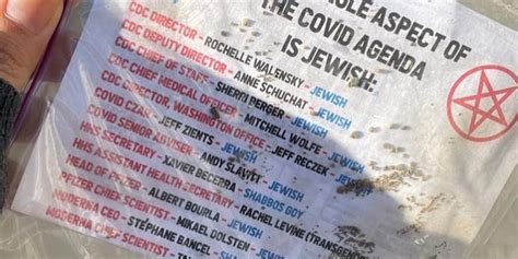 Anti Semitic Flyers Distributed In Los Angeles Neighborhood