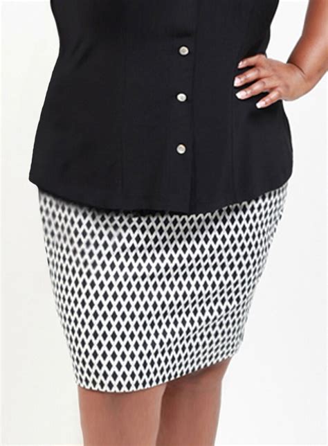 Chrissa Plus Size Pencil Skirt Curvy Cotton Summer Skirt In Etsy