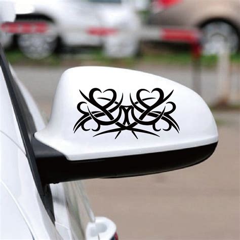 2 pcs tribal graphic vinyl car sticker funny totems car decal for car rearview mirror window