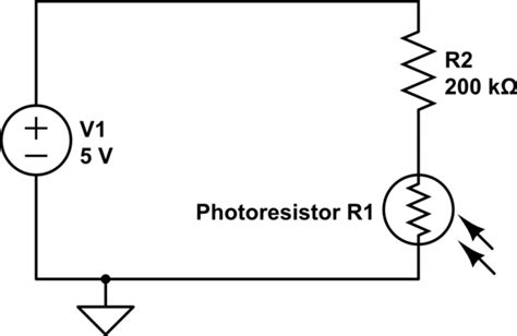 Electrical Choosing Resistance In Series With A Photoresistor For