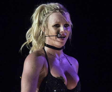 Britney Spears Piece Of Me Singer Suffers Wardrobe Malfunction As Bra Slips Down Daily Star