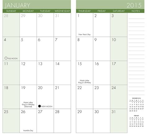 Pocket Calendar Template Get Organized The Easy Way Free Sample