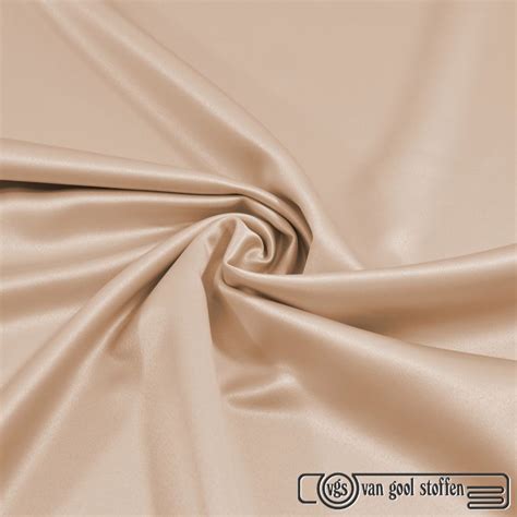 Stretch Crepe Satijn Poeder Nude Kleur 920