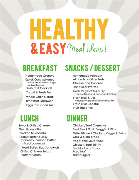 Healthy Recipes Meal Plan Healthy Recipes