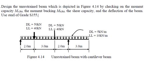 Solved 43 Design The Unrestrained Beam Which Is Depicted