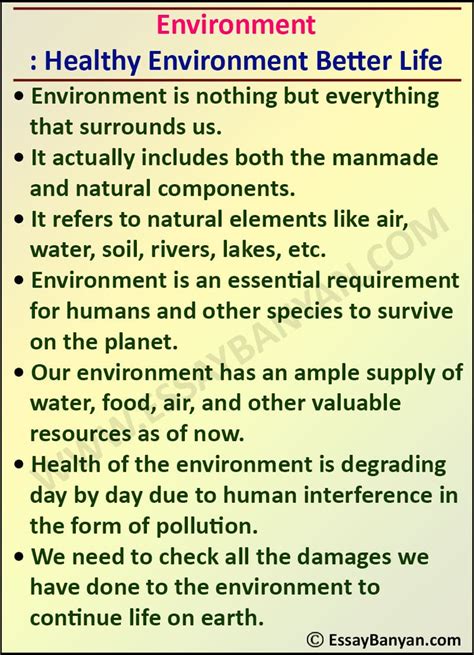 Green Environment Essay Telegraph