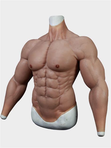 Upgraded Upper Body Muscle Suit With Arms Silicone Masks Silicone