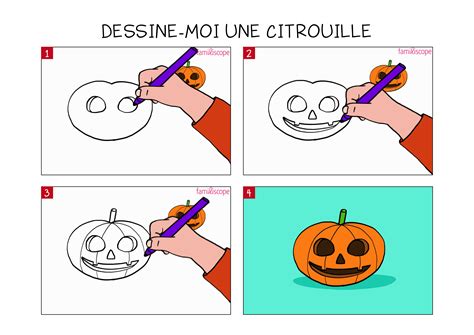 Video Comment Dessine Des Citrouille Et Des Scellette D'halloween - Apprendre à dessiner une citrouille en 3 étapes