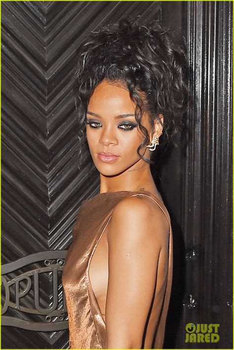 rihanna s super low dress puts her bare butt on display at met ball after party 2014 photo