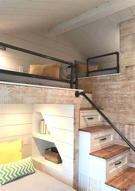 Another View Of These Adorable Built In Bunk Beds Bunkbedwithstairs