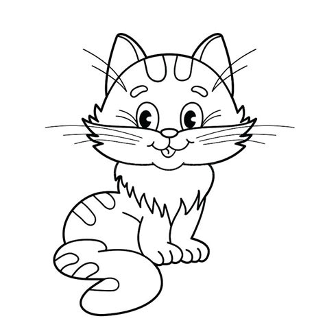 Cat Cartoon Coloring Pages at GetDrawings | Free download